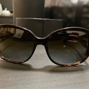 Prada SPR 17N 2AU-6E1 Sunglasses Brown Havana Polarized W/Case! EUC